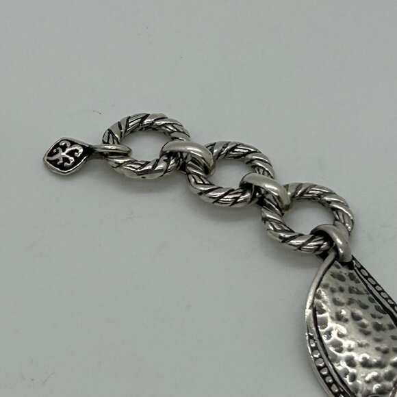 Sarda Sterling Silver Textured Link Bracelet 7.5 Inch For Women Jewelry Elegant - Picture 7 of 12